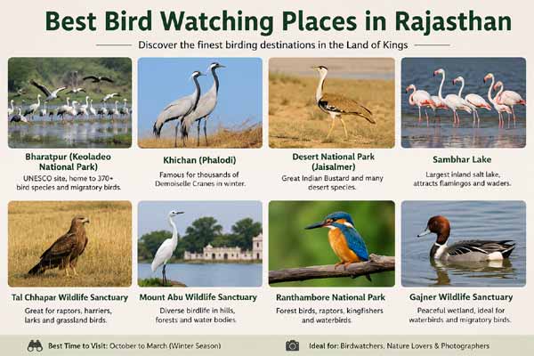 Best Bird Watching Places in Rajasthan