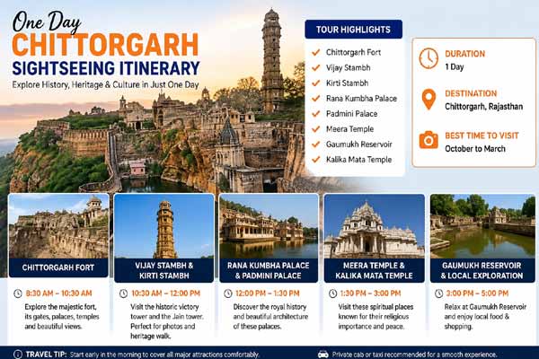 One Day Chittorgarh Sightseeing Itinerary