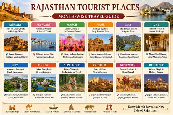 Rajasthan Tourist Places Month-Wise Travel Guide