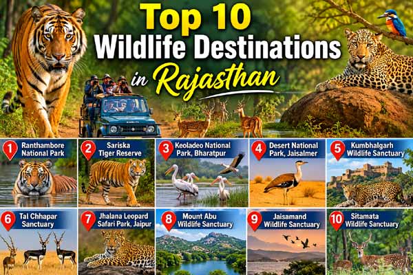 Top 10 Wildlife Destinations in Rajasthan