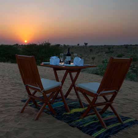 Dinner in desert, Jodhpur