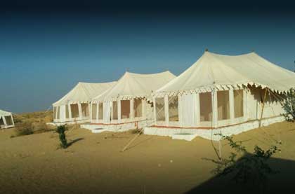 One Night Desert Camp in sand dunes Jaisalmer