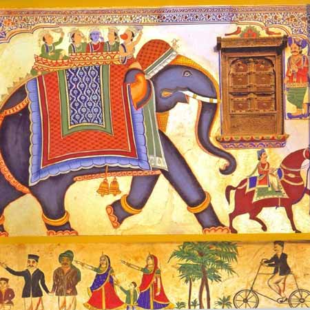 shekhawati haveli paintings