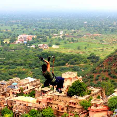 Flying Fox at Neemrana